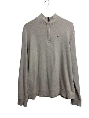 Vineyard Vines Men's Quarter-Zip Sweater - Light Neutral